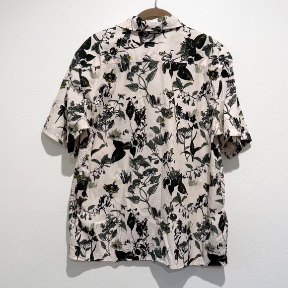 Norse Projects Floral Print Camp Collar Button Down Shirt Size Medium - Picture 7 of 8
